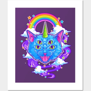 Unicorn Cat Posters and Art